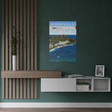 Load image into Gallery viewer, Destination Poster - NWA 2000s - Honolulu / Waikiki and Diamond Head