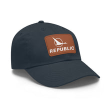 Load image into Gallery viewer, Twill Cap - Leather Patch - Republic "Herman" Logo