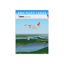 Load image into Gallery viewer, Destination Poster - NWA 2000s - Brainerd Lakes Mesaba Saab 340 - Premium Satin