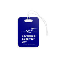 Load image into Gallery viewer, Luggage Tag - 2-sided acrylic - Southern 1970s Flightmark Logo and DC-9s