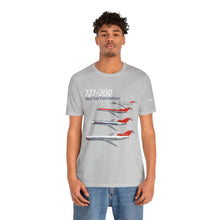 Load image into Gallery viewer, Short Sleeve T-Shirt - Northwest Boeing 727-200 Livery Formation