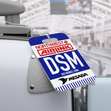 Load image into Gallery viewer, Luggage Tag - 2-sided acrylic - Northwest Airlink / Mesaba Hometown Series - Des Moines, Iowa