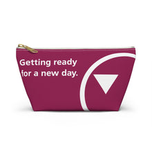 Load image into Gallery viewer, Packing Pouch - small, flat bottom, white zipper - Northwest 2000s "Getting Ready for a New Day"