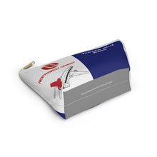 Load image into Gallery viewer, Packing Pouch - small, flat bottom, white zipper - Northwest Orient 1970s "Treats and Eats"