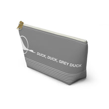 Load image into Gallery viewer, Packing Pouch - small, flat bottom, white zipper - Republic / North Central "Duck, Duck, Grey Duck"