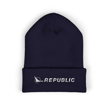 Load image into Gallery viewer, Embroidered Classic Cuffed Beanie - Republic with Herman the Duck Logo