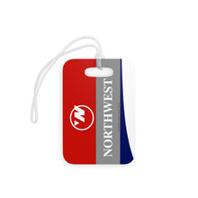 Load image into Gallery viewer, Luggage Tag - 2-sided acrylic - Northwest Bowling Shoe Livery with A320 and A319