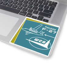 Load image into Gallery viewer, Vinyl Sticker - West Coast Airlines Fairchild F-27 Illustration