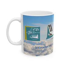 Load image into Gallery viewer, Ceramic Mug 11oz - West Coast Airlines - Fairchild F-27 introductory color scheme