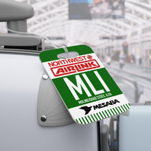 Load image into Gallery viewer, Luggage Tag - 2-sided acrylic - Northwest Airlink / Mesaba Hometown Series - Moline/Quad Cities, Illinois/Iowa