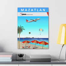 Load image into Gallery viewer, Destination Canvas Gallery Wrap - NWA 2000s - Mazatlan A320