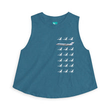 Load image into Gallery viewer, Women's Crop Top - North Central Airlines / Herman Logo Pattern