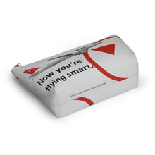 Load image into Gallery viewer, Packing Pouch - large, flat bottom, white zipper - Northwest 2000s "Now You're Flying Smart"