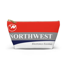 Load image into Gallery viewer, Packing Pouch - small, flat bottom, white zipper - Northwest 1990s - Electronics Essentials