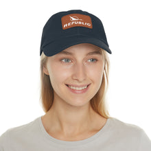 Load image into Gallery viewer, Twill Cap - Leather Patch - Republic "Herman" Logo