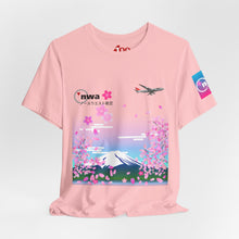 Load image into Gallery viewer, Short Sleeve T-Shirt - Northwest Airlines Cherry Blossoms