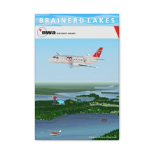 Load image into Gallery viewer, Destination Canvas Gallery Wrap - NWA 2000s - Brainerd Lakes Mesaba Saab 340