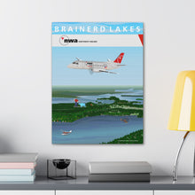 Load image into Gallery viewer, Destination Canvas Gallery Wrap - NWA 2000s - Brainerd Lakes Mesaba Saab 340