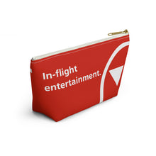Load image into Gallery viewer, Packing Pouch - small, flat bottom, white zipper - Northwest 2000s "In Flight Entertainment"