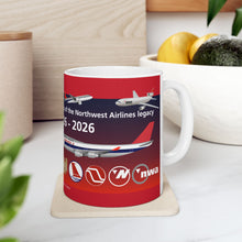 Load image into Gallery viewer, Ceramic Mug 11oz - Northwest Airlines 100th Anniversary
