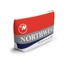 Load image into Gallery viewer, Packing Pouch - large, flat bottom, white zipper - Northwest 1990s "We make you feel like flying"