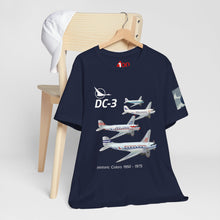 Load image into Gallery viewer, Short Sleeve T-Shirt - North Central DC-3 Historic Colors Squadron