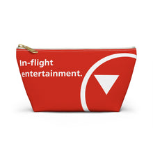 Load image into Gallery viewer, Packing Pouch - small, flat bottom, white zipper - Northwest 2000s "In Flight Entertainment"