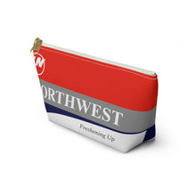 Load image into Gallery viewer, Packing Pouch - small, flat bottom, white zipper - Northwest 1990s - Freshening Up