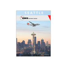 Load image into Gallery viewer, Destination Poster - NWA 2000s - Seattle 747-400
