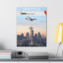 Load image into Gallery viewer, Destination Canvas Gallery Wrap - NWA 2000s - Seattle 747-400