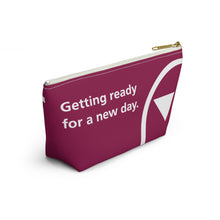 Load image into Gallery viewer, Packing Pouch - small, flat bottom, white zipper - Northwest 2000s "Getting Ready for a New Day"
