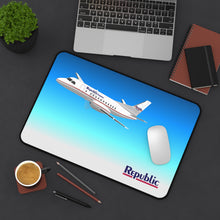 Load image into Gallery viewer, Desk Mat - Republic Express Saab 340 in Flight