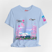 Load image into Gallery viewer, Short Sleeve T-Shirt - Northwest Airlines Cherry Blossoms