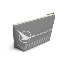Load image into Gallery viewer, Packing Pouch - small, flat bottom, white zipper - Republic / North Central "Duck, Duck, Grey Duck"