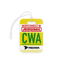 Load image into Gallery viewer, Luggage Tag - 2-sided acrylic - Northwest Airlink / Mesaba Hometown Series - Wausau/Stevens Point, Wisconsin