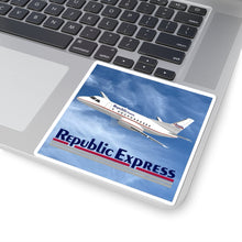 Load image into Gallery viewer, Vinyl Sticker - Republic Express Saab 340