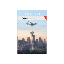 Load image into Gallery viewer, Destination Poster - NWA 2000s - Seattle 747-400