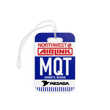 Load image into Gallery viewer, Luggage Tag - 2-sided acrylic - Northwest Airlink / Mesaba Hometown Series - Marquette, Michigan