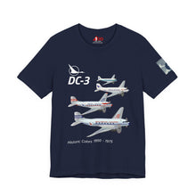 Load image into Gallery viewer, Short Sleeve T-Shirt - North Central DC-3 Historic Colors Squadron
