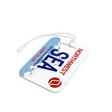 Load image into Gallery viewer, Luggage Tag - 2-sided acrylic - Washington license plate - Seattle/Tacoma with Northwest 727