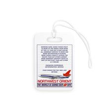 Load image into Gallery viewer, Luggage Tag - 2-sided acrylic - Northwest Orient: The World is Going Our Way DC-10