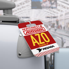 Load image into Gallery viewer, Luggage Tag - 2-sided acrylic - Northwest Airlink / Mesaba Hometown Series - Kalamazoo, Michigan