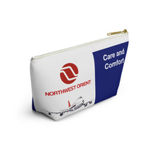 Load image into Gallery viewer, Packing Pouch - small, flat bottom, white zipper - Northwest Orient 1970s "Care and Comfort"