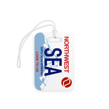 Load image into Gallery viewer, Luggage Tag - 2-sided acrylic - Washington license plate - Seattle/Tacoma with Northwest 727