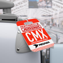 Load image into Gallery viewer, Luggage Tag - 2-sided acrylic - Northwest Airlink / Mesaba Hometown Series - Hancock/Houghton, Michigan