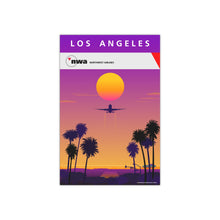 Load image into Gallery viewer, Destination Poster - NWA 2000s - Los Angeles Sunset - Premium Satin