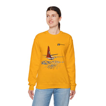 Load image into Gallery viewer, Crewneck Sweatshirt - Heavy Blend™ - Bonanza 1960s logo on F-27