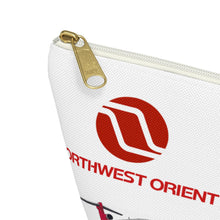 Load image into Gallery viewer, Packing Pouch - small, flat bottom, white zipper - Northwest Orient 1970s "Cords and Cables"