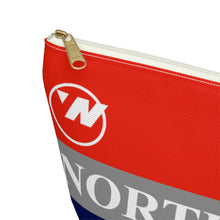 Load image into Gallery viewer, Packing Pouch - large, flat bottom, white zipper - Northwest 1990s "We make you feel like flying"