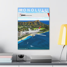 Load image into Gallery viewer, Destination Canvas Gallery Wrap - NWA 2000s - Honolulu Waikiki and Diamond Head
